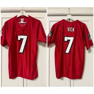 NFL Michael Vick Youth XL Red Jersey 7 Atlanta Falcons Football Vintage